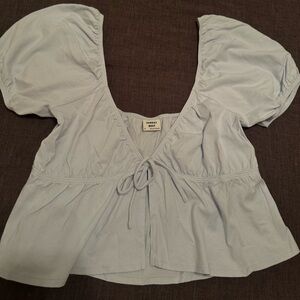Aritzia Sunday Best blue blouse top